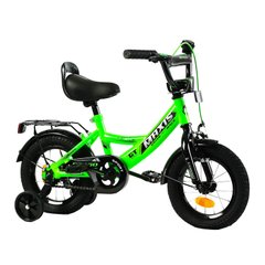 Велосипед Corso Maxis 12", сталь, ручной тормоз, сиденье с ручкой (CL-12245) зеленый