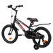 Велосипед Corso R 16", сталь, ручной тормоз, дополнительные колеса, звоночек, черный - 4