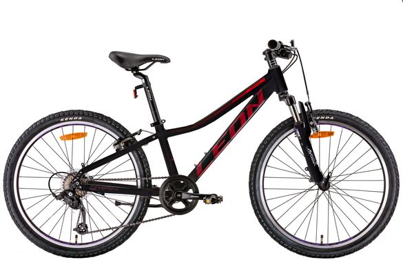 Велосипед 24" Leon JUNIOR AM Vbr 2022 (чорний з червоним (м))