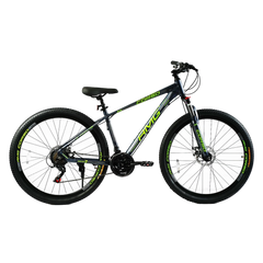 Велосипед Corso AMG 29", алюминий, дисковый тормоз, рама 19", серый с зеленым (MG-29470)