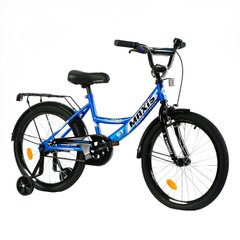 Велосипед Corso Maxis 20", сталь, ножные тормоза, сиденье с ручкой синий