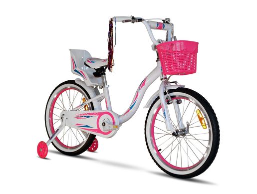 Велосипед VNC 20" Miss, 2019-FA-WB, 30см белый с голубым и розовым