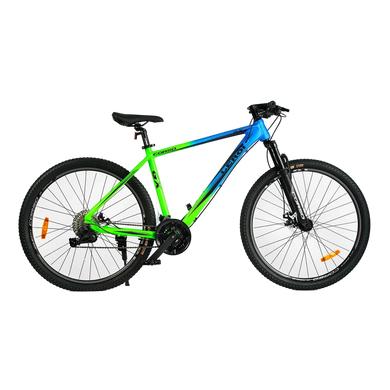 Велосипед Corso "Leroi" 27.5" LR-27677 рама алюмінієва 19``, обладнання L-TWOO 27 швидкостей, вилка MOMA, зелений з синім