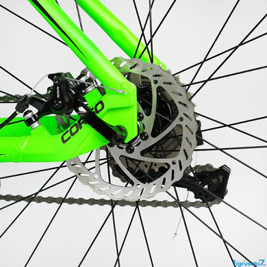 Велосипед Corso "Leroi" 27.5" LR-27677 рама алюмінієва 19``, обладнання L-TWOO 27 швидкостей, вилка MOMA, зелений з синім