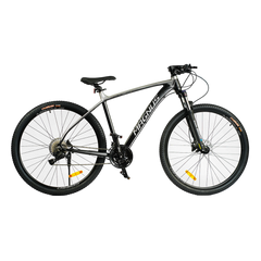 Велосипед Corso Magnus 29", рама алюминиевая 21", гидравлический тормоз Shimano, оборудование L-TWOO 27 скоростей, черный с серым (MG-90177)
