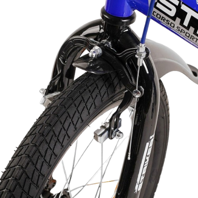 Велосипед Corso STRIKER 18", сталь, ножные тормоза, синий с черным