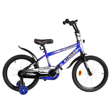 Велосипед Corso STRIKER 18", сталь, ножные тормоза, синий с черным