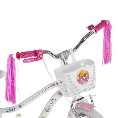 Велосипед Corso Sweety 20", алюминиевая рама, ножные тормоза, бело-розовый