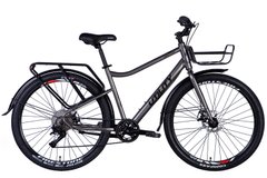 Велосипед сталь 27.5 Dorozhnik UTILITY под кассету рама-18,5" синій з багажником задн St з корзиною St з крилом Pl 2024
