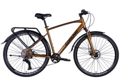 Велосипед AL 28" Dorozhnik KORUND AM DD кассета рама-20" коричневый с багажником задн St с крылом Pl 2024