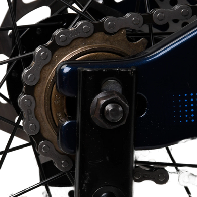 Велосипед Corso Speedline 20", магниевая рама, дисковые тормоза, литые диски, синий с черным