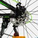 Велосипед Corso «Gravity» 24" дюйми GR-24275 рама алюмінієва 12’’, обладнання Shimano 21 швидкість, чорний з зеленим - 7