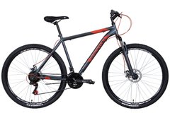 Велосипед ST 29" Discovery RIDER AM DD рама- 2022 (темно-серебристый с красным (м))