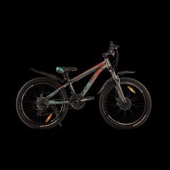 Велосипед Cross FAST 24" сірий-Зелений-помаранчовий