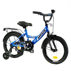 Велосипед Corso Maxis 16", сталь, ножные тормоза, сиденье с ручкой, синий