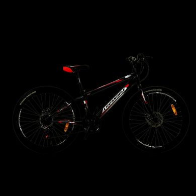 Велосипед CROSSBIKE Spark D-Al 26"рама 13" чорно-червоний
