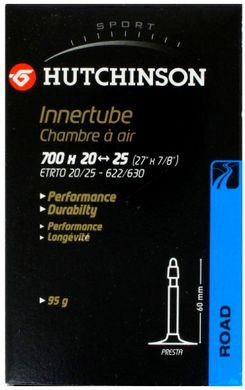 Камера 28 x 1.00-1.2 (20/25-622/630) Hutchinson Standart, presta 60mm