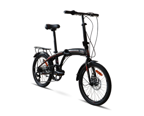 Велосипед складной VNC Midway А3 20" черный с красным 2023
