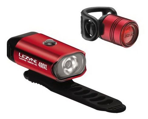 Комплект світла Lezyne Mini Drive 400 / Femto Drive Pair червоний