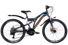 Велосипед 24" Discovery ROCKET AM2 DD 2022 (темно-синій з помаранчовим (м))