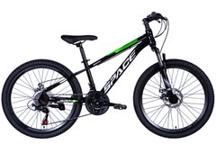 Велосипед  24" SPACE SATURN (034), сталь,  AM рама-13" черно-зеленый  2024