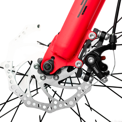 Велосипед CORSO «Avalon» 26" 21085 ФЕТБАЙК, рама алюмінієва, обладнання Shimano 7 швидкостей, чорно-червоний