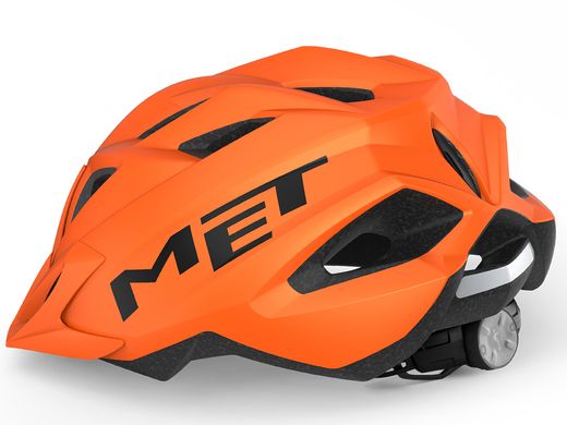 Шлем подростковый MET CrackerJack (52-57 cm) с мигалкой Orange matt