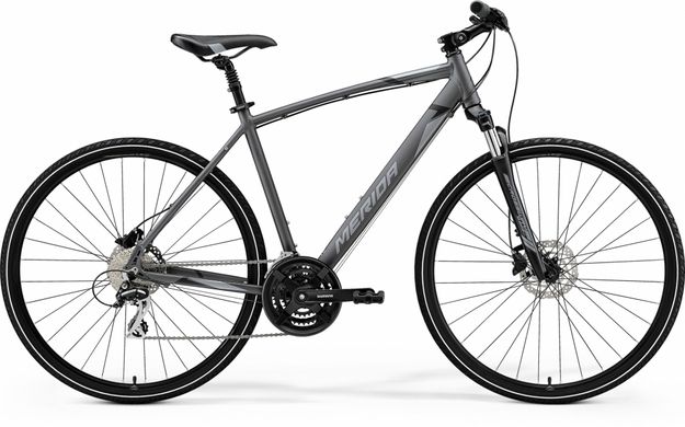 Велосипед 28 "Merida CROSSWAY 20-D silk anthracite (grey / black) 2021
