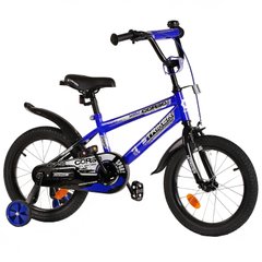Велосипед Corso STRIKER 16", сталь, ножные тормоза, синий с черным