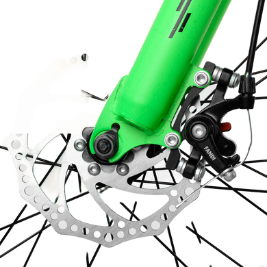 Велосипед CORSO «Avalon» 26" 95583 ФЕТБАЙК, рама алюминиевая, оборудование Shimano 7 скоростей, черно-зеленый