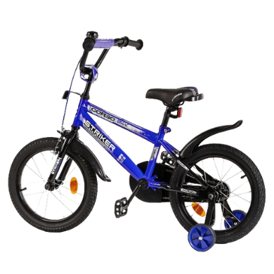 Велосипед Corso STRIKER 16", сталь, ножные тормоза, синий с черным