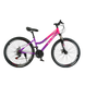 Велосипед Corso «KLEO» 26" KL-26157 рама сталева 15’’, перемикачі Saiguan, 21 швидкість, фіолетовий з рожевим - 1