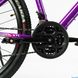 Велосипед Corso «KLEO» 26" KL-26157 рама сталева 15’’, перемикачі Saiguan, 21 швидкість, фіолетовий з рожевим - 5