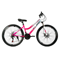 Велосипед Corso «KLEO» 26" KL-26191 рама сталева 15’’, перемикачі Saiguan, 21 швидкість, рожевий з білим