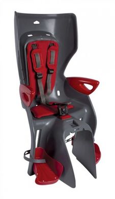 Сидіння заднє (дитяче велокрісло) Bellelli SUMMER Standart B-Fix до 22 кг, помаранчеве з чорної підкладкою