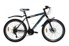 Велосипед VNC 26" MontRider S3, 26S3-47-BL, 47см черно-голубой 2018