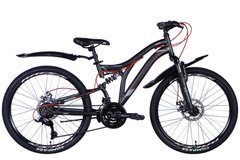 Велосипед ST 24" Discovery ROCKET AM DD рама- " с крылом Pl 2024 (чорно-червоний (м))