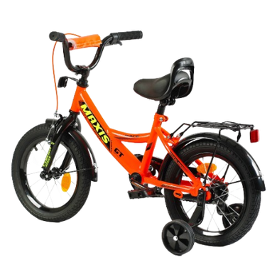 Велосипед Corso Maxis 14", сталь, ножні гальма, сидіння з ручкою, помаранчевий