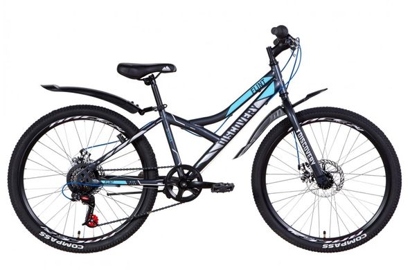 Велосипед 24 "Discovery FLINT DD чорно-синій з сірим 2021