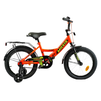 Велосипед Corso Maxis 16", сталь, ножні гальма, сидіння з ручкою, помаранчевий