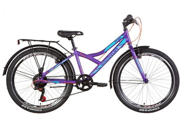 Велосипед 24 "Discovery FLINT фіолетовий з багажником 2021