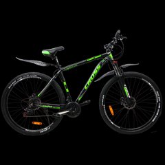 Велосипед Cross Hunter 27.5" рама - 17" чорно-Зелений