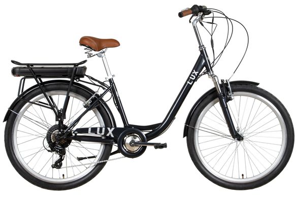 Електровелосипед 26" Dorozhnik LUX AM 350Вт 36В 12.5Ач 2022 (темно-сірий)