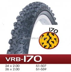 Комплект Vee Rubber 24x2.00 (51-507) (VRB170) 22TPI, Покришка+камера AV