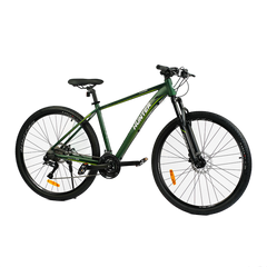 Велосипед Corso "Hunter" 29" HT-29177 рама алюминиевая 19", оборудование L-TWOO-A5, 27 скорости, зеленый с черным