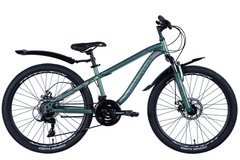 Велосипед 24" Discovery FLINT AM DD 2024 (зелено-серебристый (м))