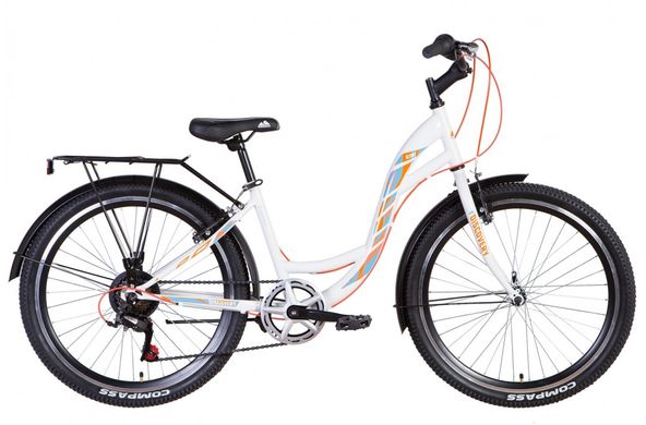 Велосипед 24 "Discovery KIWI біло-помаранчевий з синім 2 021