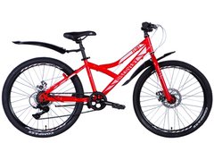 Велосипед ST 24" Discovery FLINT DD с крылом Pl 2024 (красный)