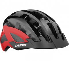 Шлем Lazer Compact dlx c мигалкой черно-красный