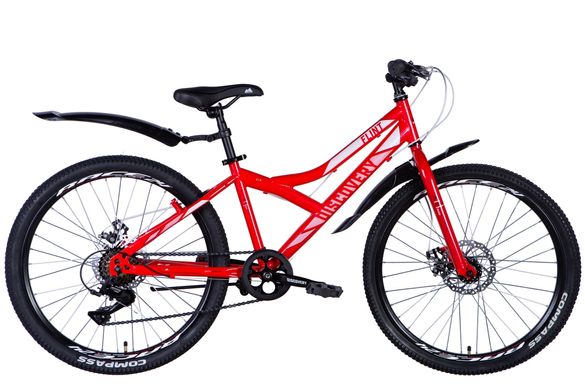 Велосипед ST 24" Discovery FLINT DD с крылом Pl 2024 (красный)